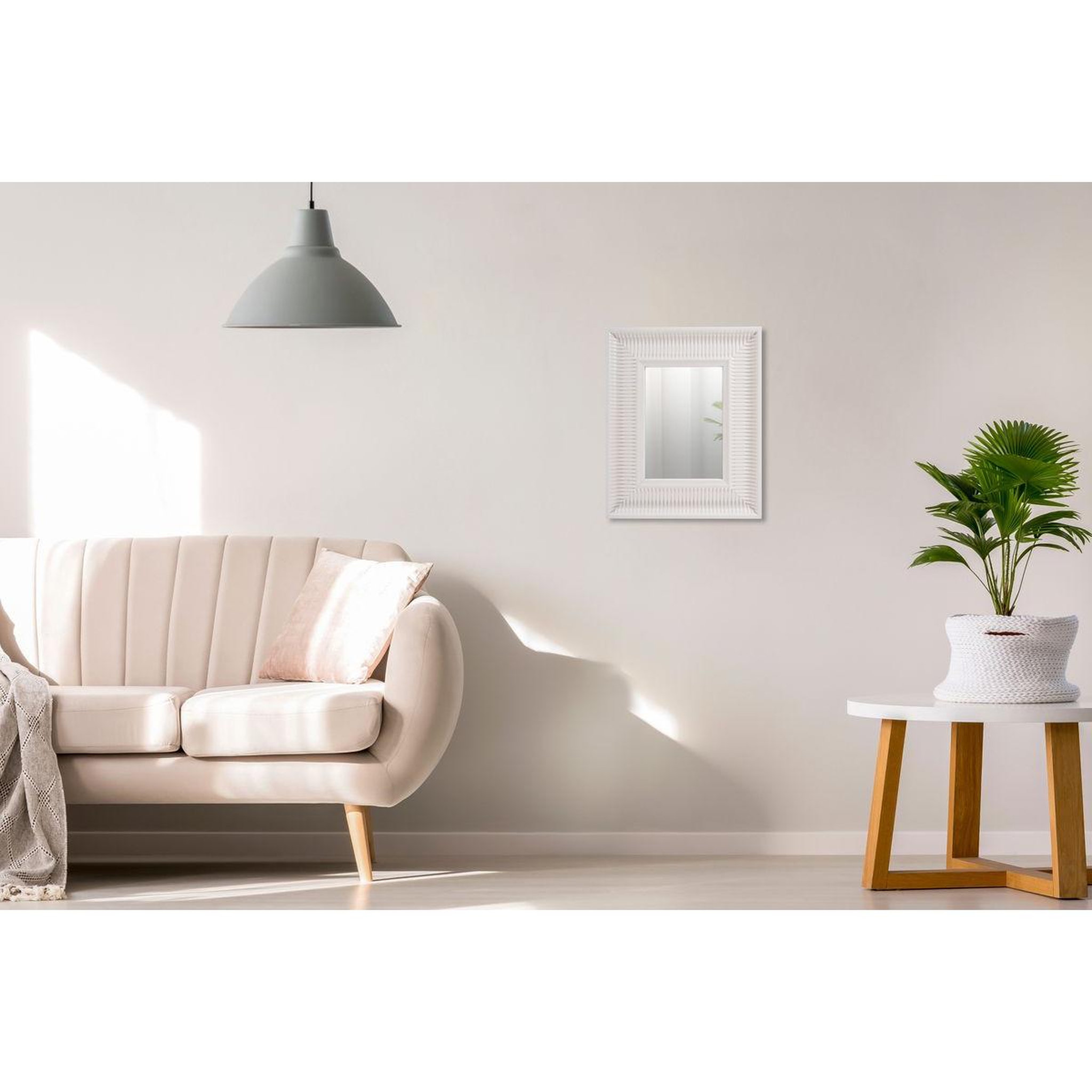 Voir la diapositive 3 : Paris Prix Miroir mural déco  howard  49cm blanc