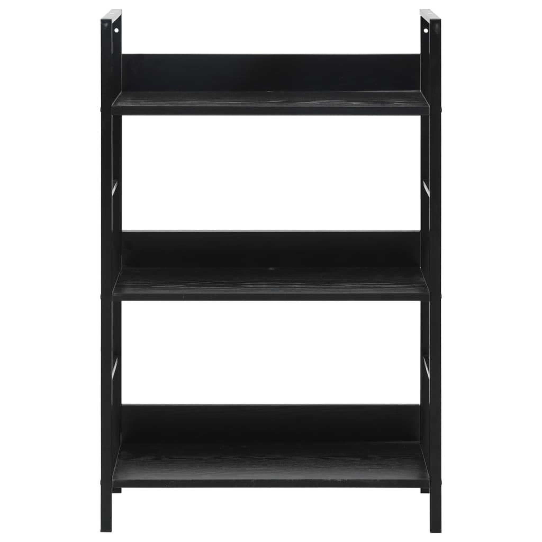 Voir la diapositive 3 : VIDAXL Bibliotheque a 3 niveaux noir 60x27,6x90,5 cm bois d'ingenierie