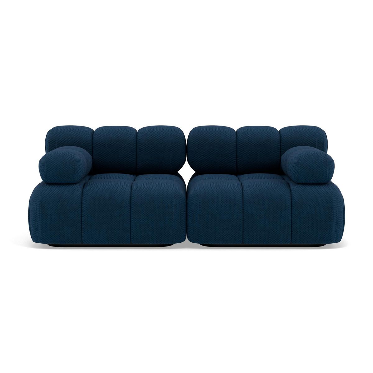 LISA DESIGN Ruby - canapé droit modulable 2 places en velours texturé