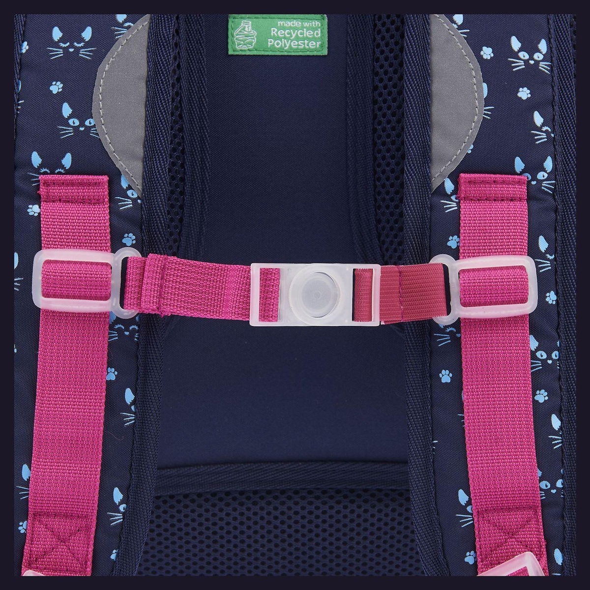 AUCHAN Cartable 41 cm marine MAGICAL CAT