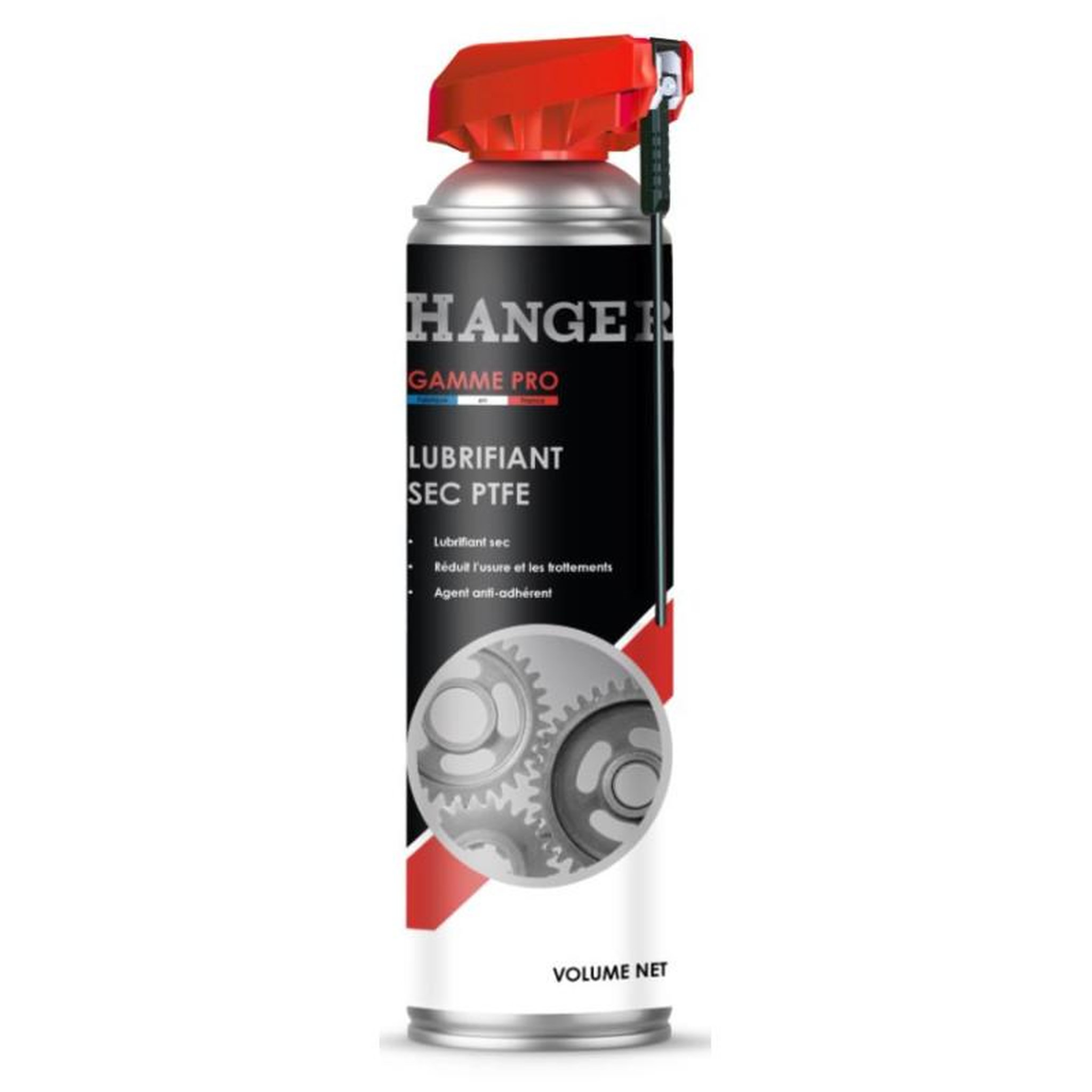 HANGER Lubrifiant sec au PTFE teflon 500 ml avec cobra rouge HANGER 700303