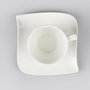 Voir la diapositive 5 : SECRET DE GOURMET Lot de 6 Tasses à Café & Soucoupe  Vague  12cm Blanc
