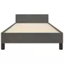VIDAXL Cadre de lit avec tete de lit Gris fonce 80x200 cm Velours