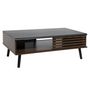 Voir la diapositive 2 : ATMOSPHERA Table basse design bois Asmar - L. 100 x H. 37 cm - Marron et noir