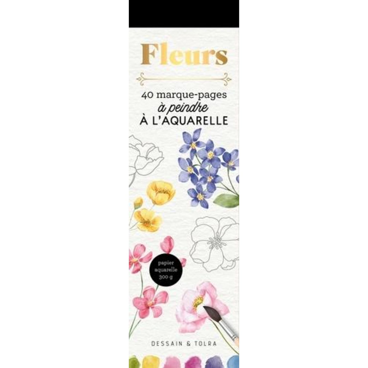 FLEURS. 40 MARQUE-PAGES A PEINDRE A L'AQUARELLE, Dessain et Tolra
