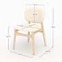 Voir la diapositive 4 : MAISON PAVANE Lot de 2 chaises en tissu bouclé beige-Paulette