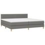 Voir la diapositive 3 : VIDAXL Sommier a lattes de lit avec matelas Gris fonce 200x200cm Tissu