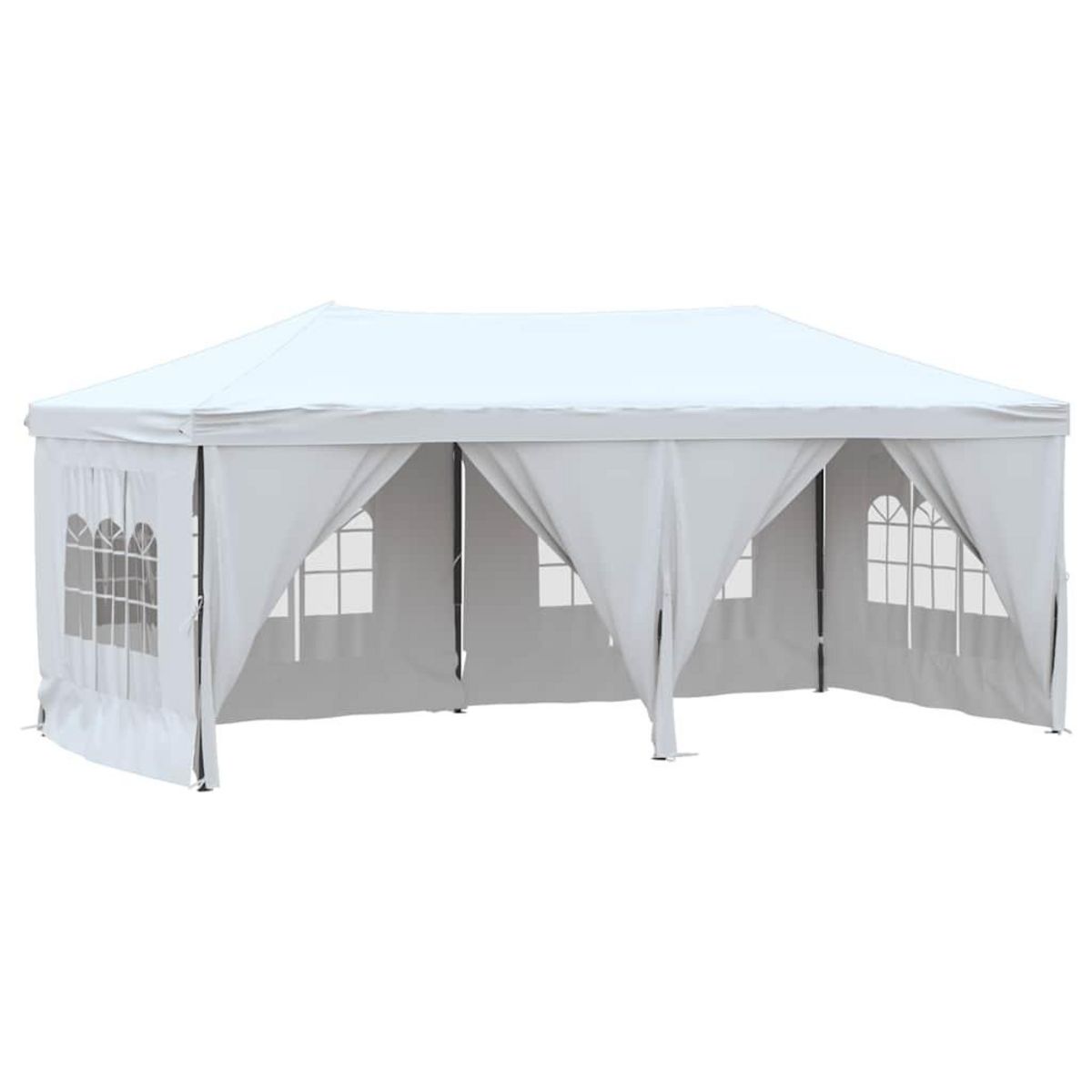 VIDAXL Tente de reception pliable avec parois Blanc 3x6 m