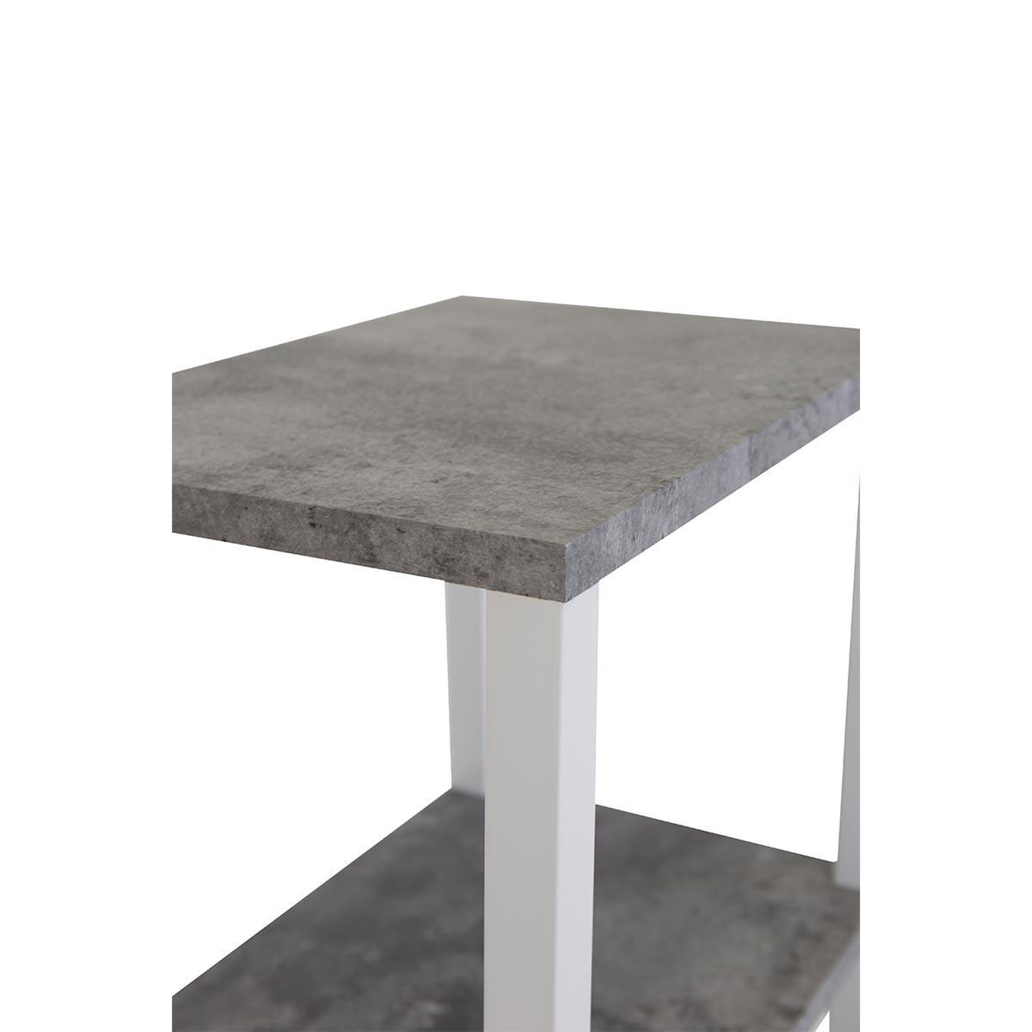 Voir la diapositive 3 : Paris Prix Table de chevet double  rise  68cm gris & blanc