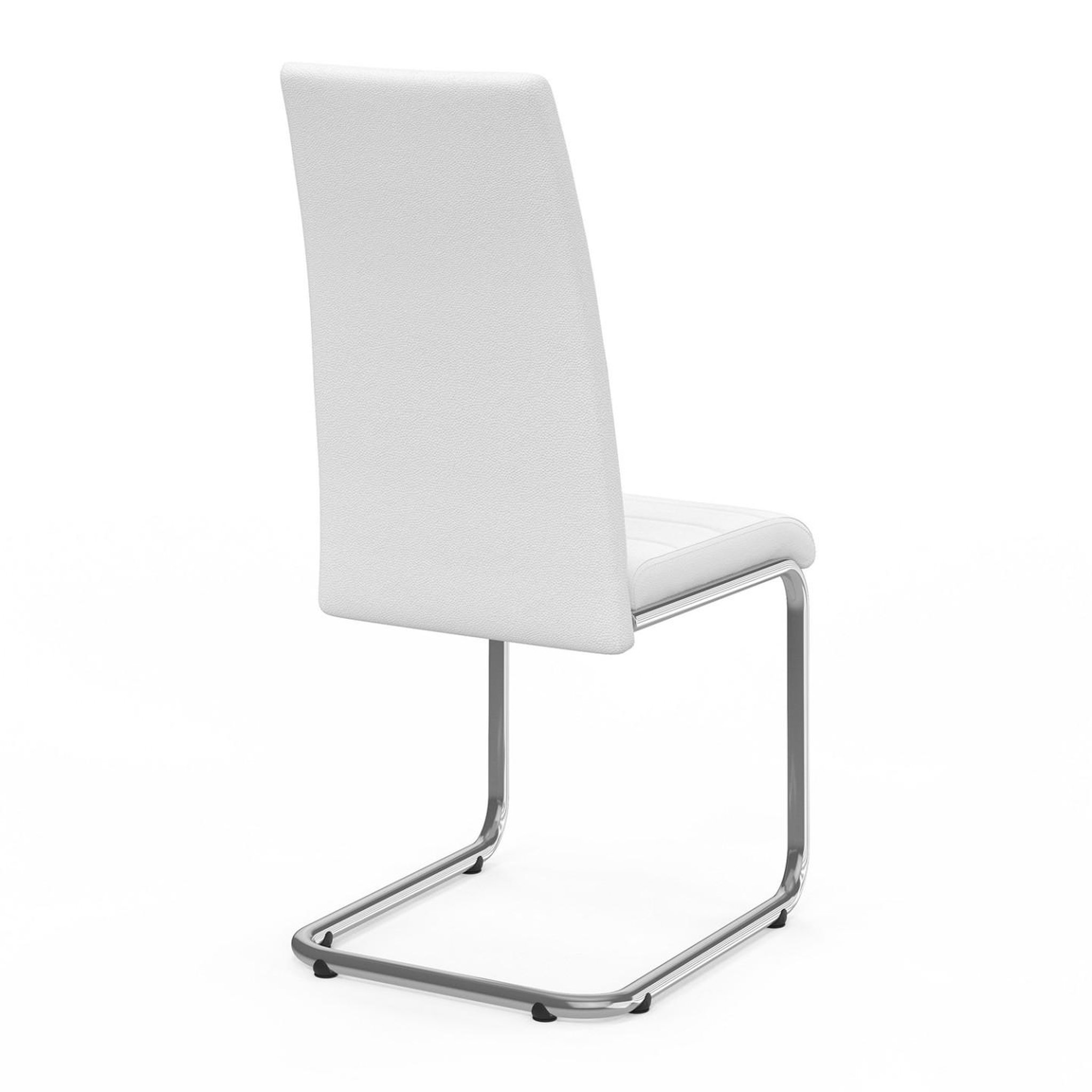 Voir la diapositive 5 : ID MARKET Lot de 4 chaises mia blanches pour salle à manger