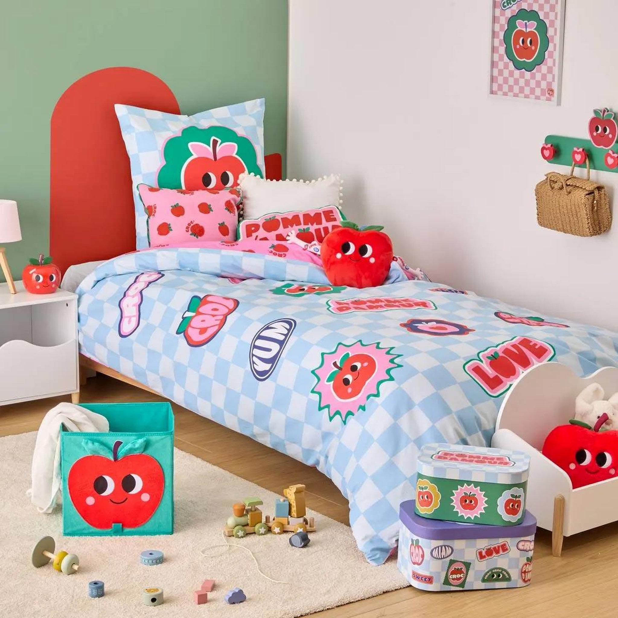 Voir la diapositive 3 : Atmosphera Kids Boîte de rangement pliable  chachapop  29x29cm vert