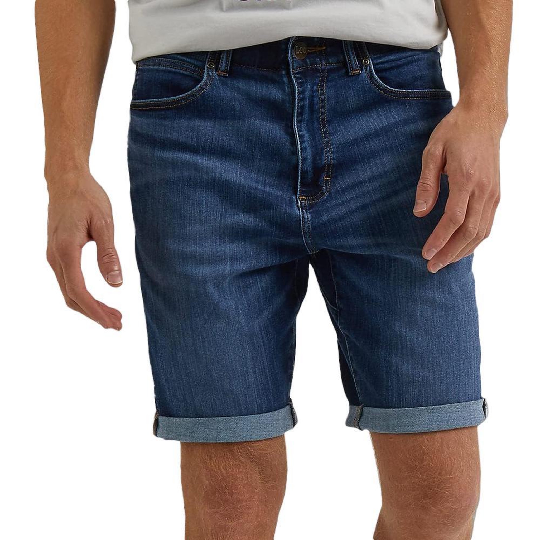 LEE Short Bleu Homme Lee Short Mvp Mid Wash. Coloris disponibles : Bleu