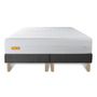 Voir la diapositive 5 : SEPTNUITS Matelas + double sommiers Memo Bio Mousse à mémoire de forme 5 zones de confort Maxi épaisseur Déhoussable
