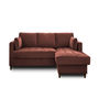 Voir la diapositive 1 : LISA DESIGN Anna - canapé d'angle droit - 4 places - convertible avec coffre - en velours