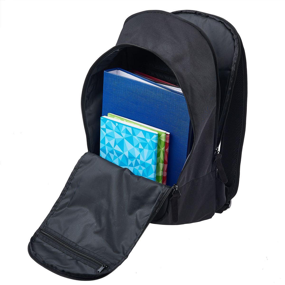 AUCHAN Sac à dos polyester noir et rouge YOUNG'S ATTITUDE