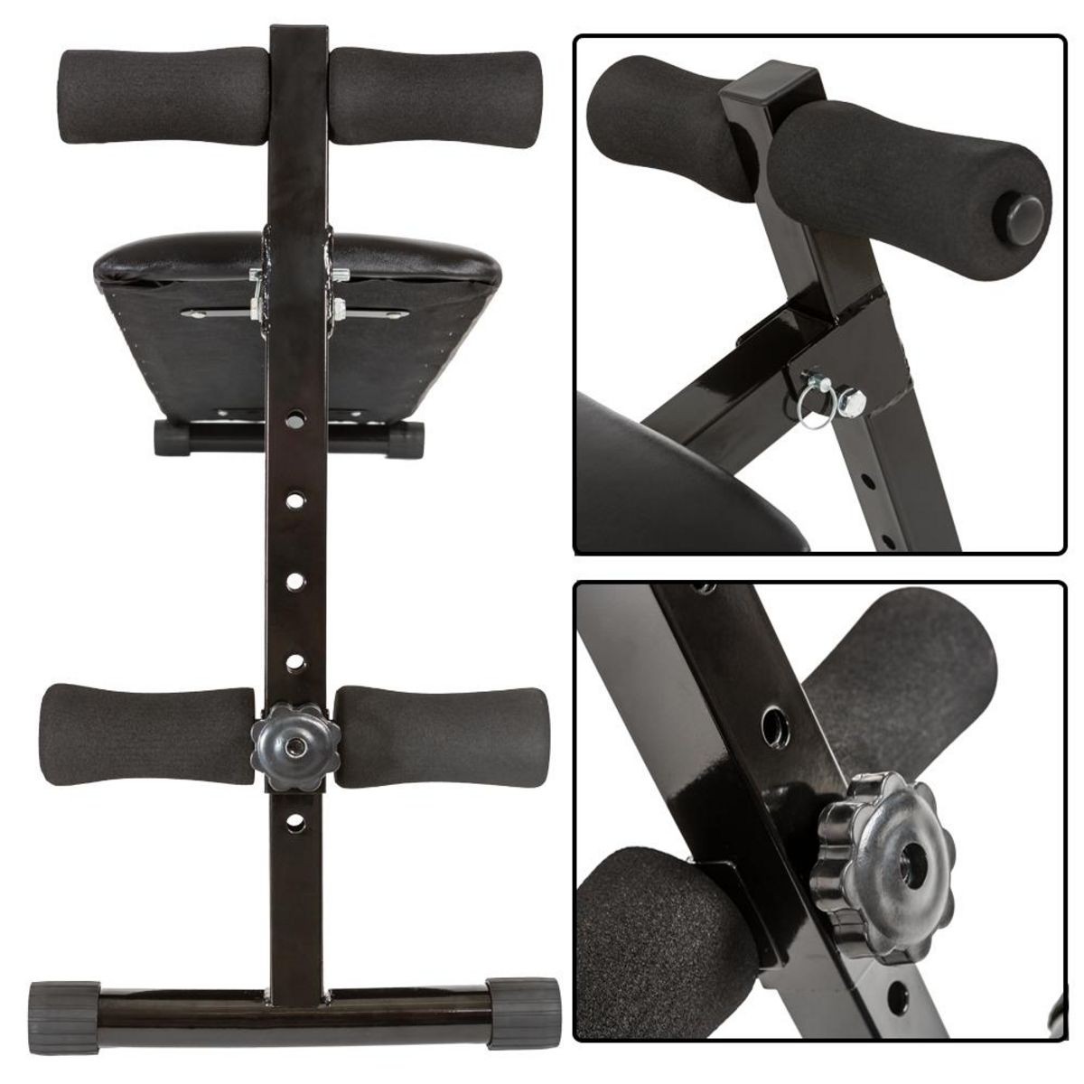 tectake Banc de musculation réglable sur 5 positions noir