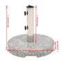 Voir la diapositive 6 : VIDAXL Socle de parasol Granite Rond 20 kg