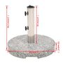Voir la diapositive 6 : VIDAXL Socle de parasol Granite Rond 20 kg