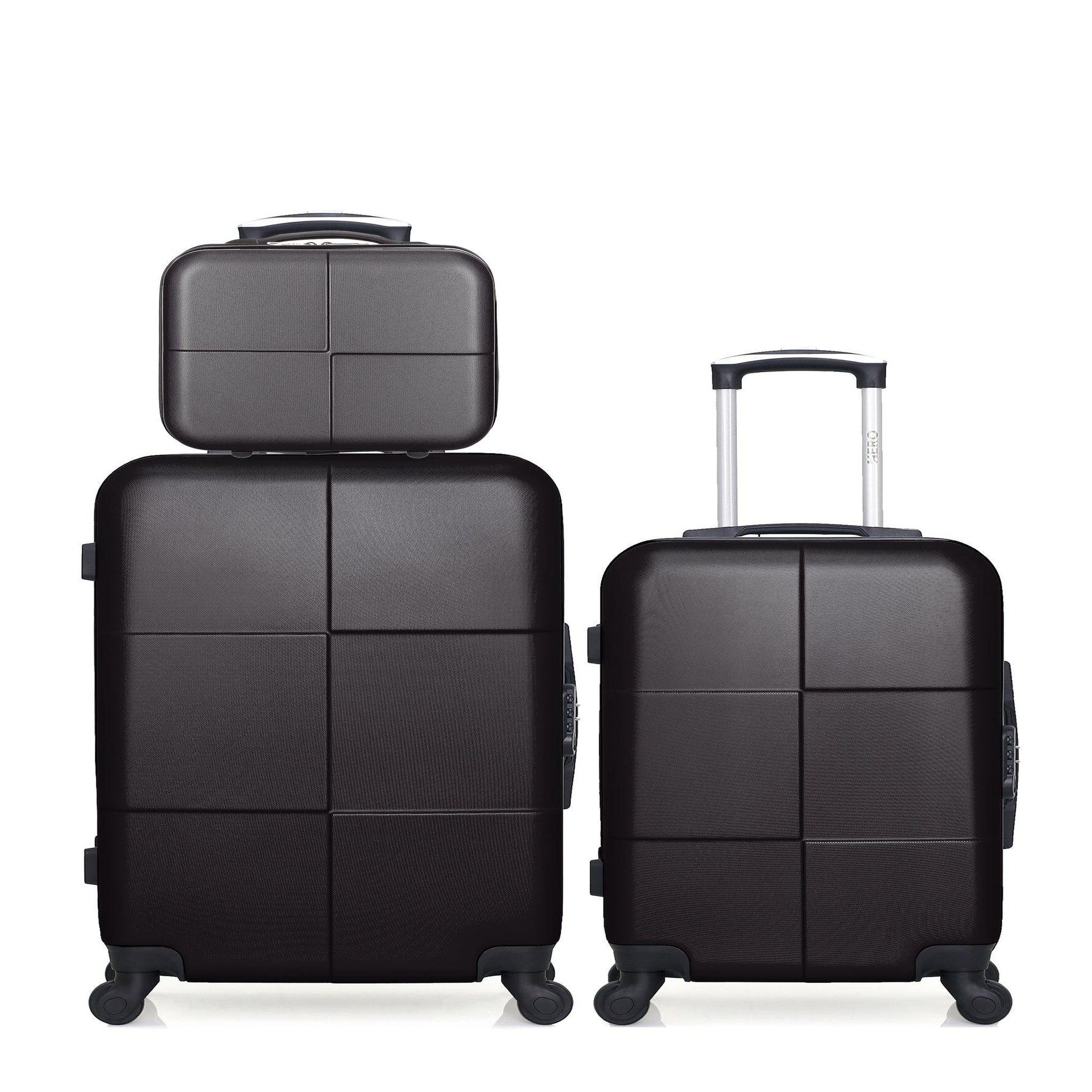 HERO Hero - lot de 3 - valise weekend, valise cabine et vanity coronado. Coloris disponibles : Rose, Bleu, Beige, Gris