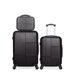 HERO HERO - Lot de 3 - Valise weekend, valise cabine et vanity CORONADO. Coloris disponibles : Bleu, Gris, Rose, Beige