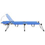 Voir la diapositive 4 : VIDAXL Chaise longue pliable extra haute pour seniors Bleu Aluminium