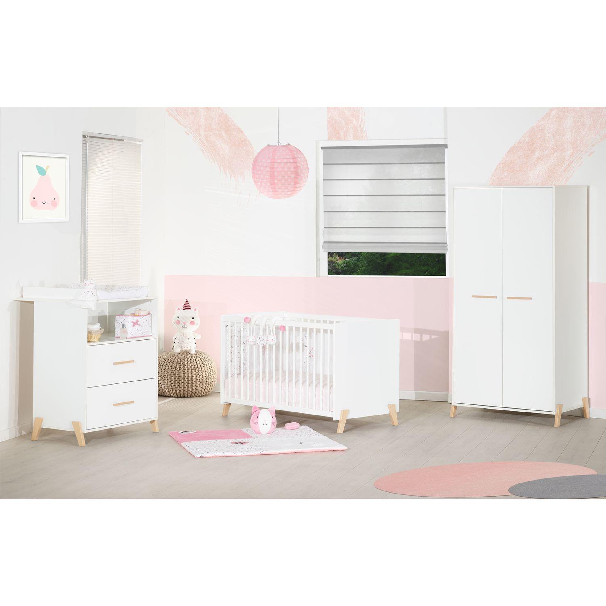 Voir la diapositive 4 : BABY PRICE Armoire bébé 2 portes JOY, coloris naturel