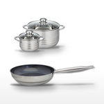 ELO Lot 1 Poêle 24cm et 2 Faitouts 14/24cm Elo Profi Therm Platinum