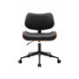 Voir la diapositive 2 : SWEEEK Chaise de bureau à roulettes décor bois courbé et simili cuir