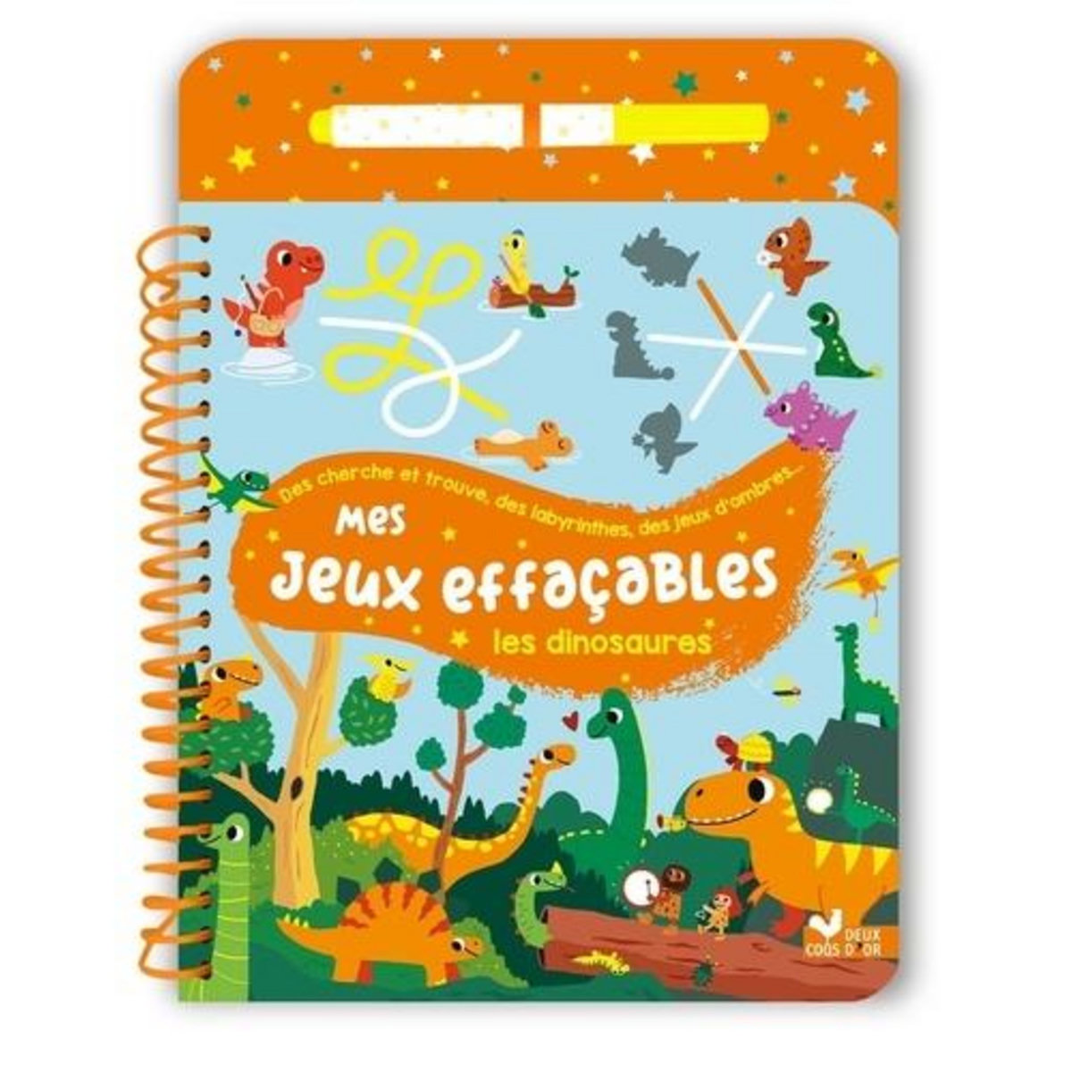 LES DINOSAURES. AVEC 1 FEUTRE EFFACABLE, Fleury Marine