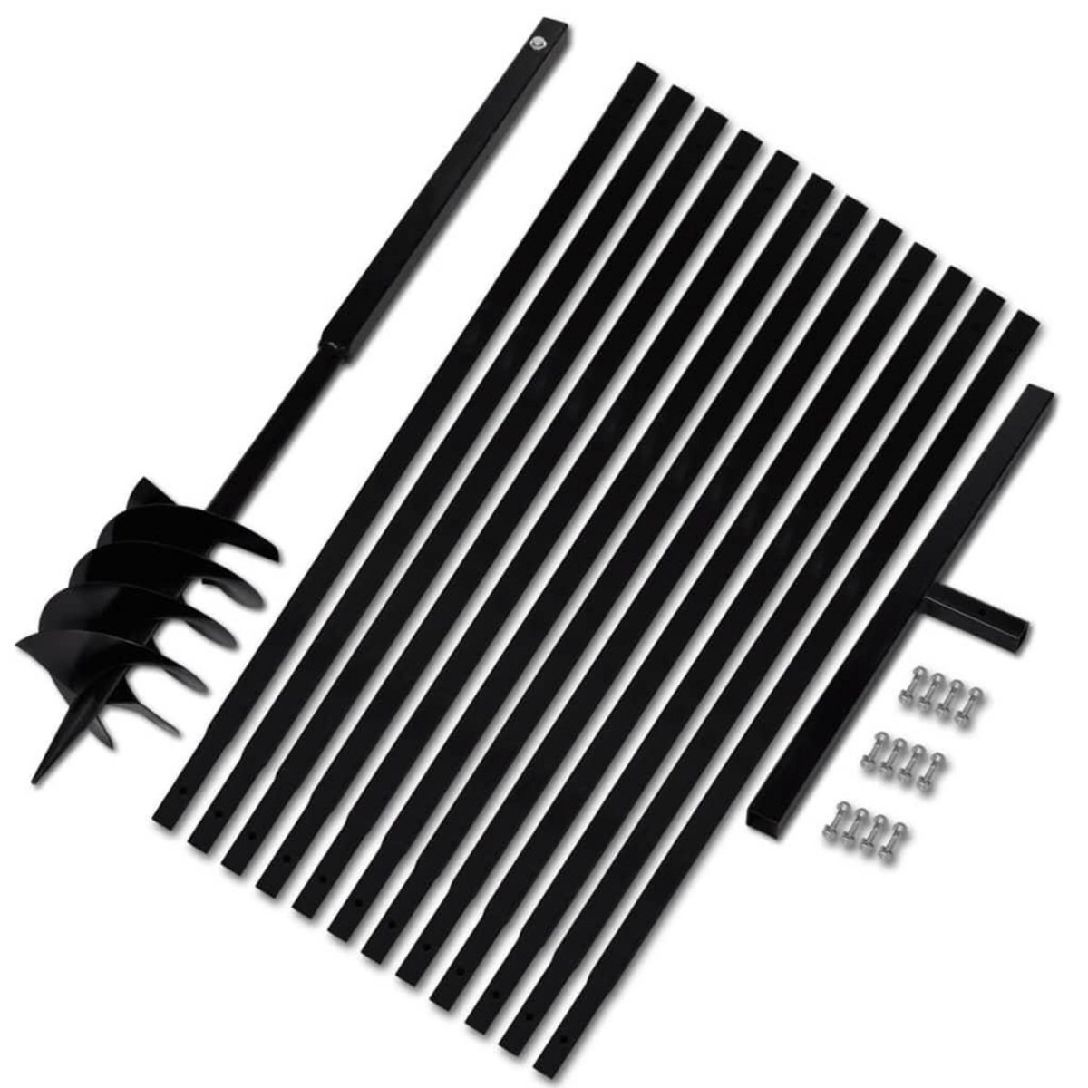 VIDAXL Beche et tariere manuelle 180 mm avec Rallonge 13 m acier