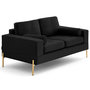 Voir la diapositive 4 : LISA DESIGN Isaure - canapé droit 2 places en velours