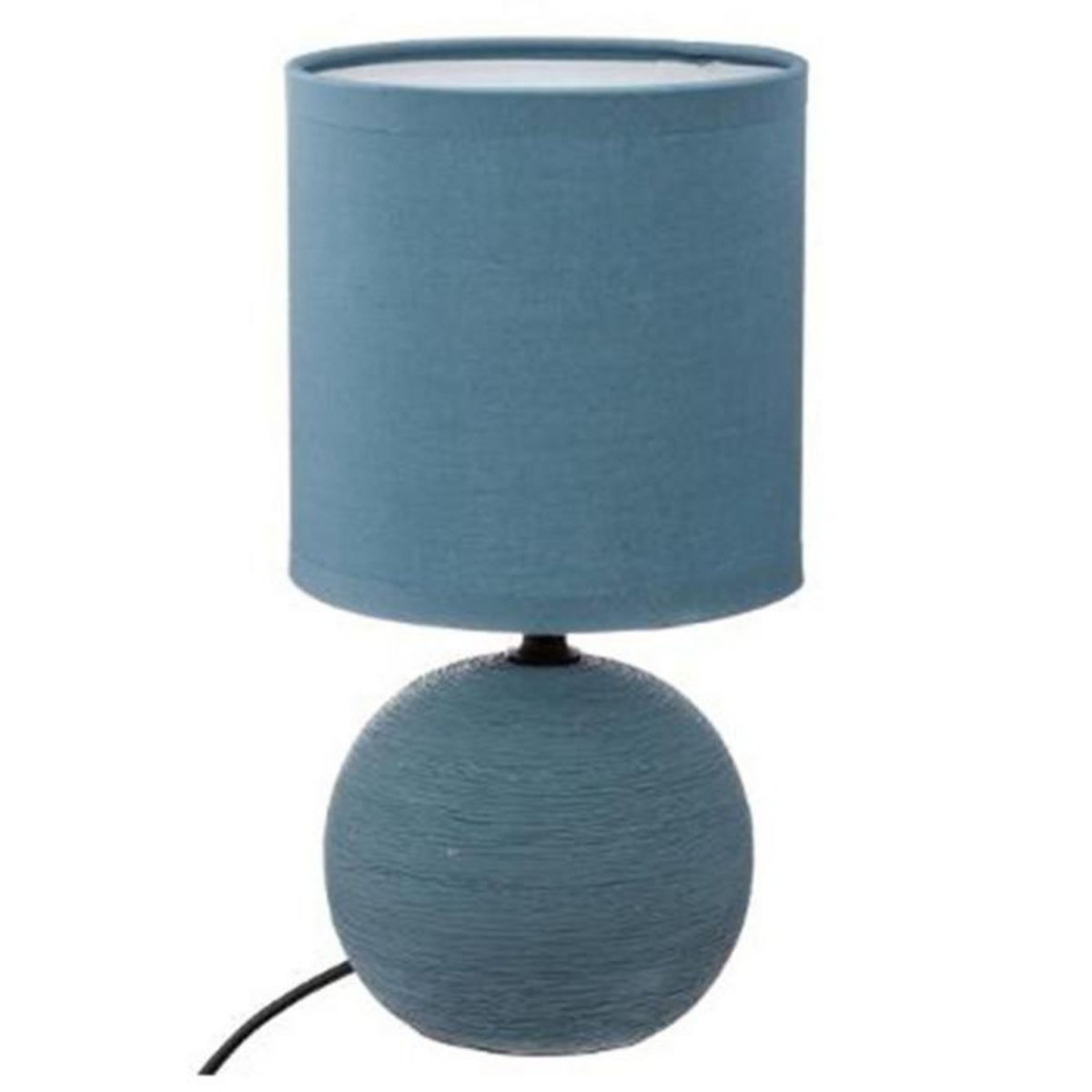 ATMOSPHERA Lampe à Poser Céramique  Boule  25cm Bleu