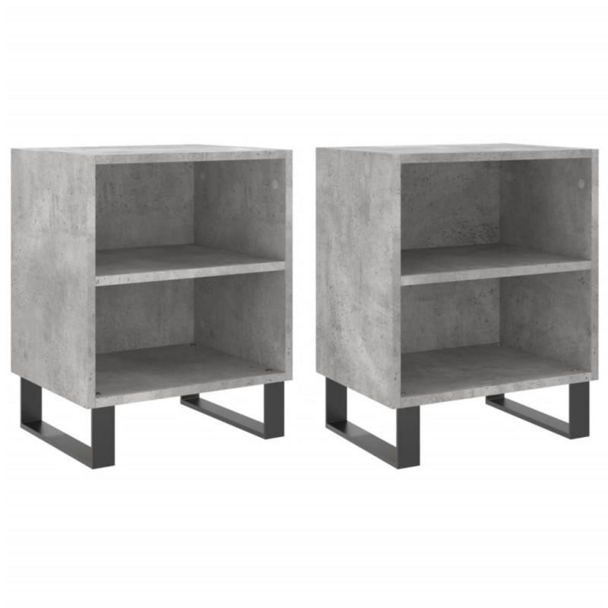 VIDAXL Tables de chevet 2 pcs gris béton 40x30x50 cm bois d ingénierie