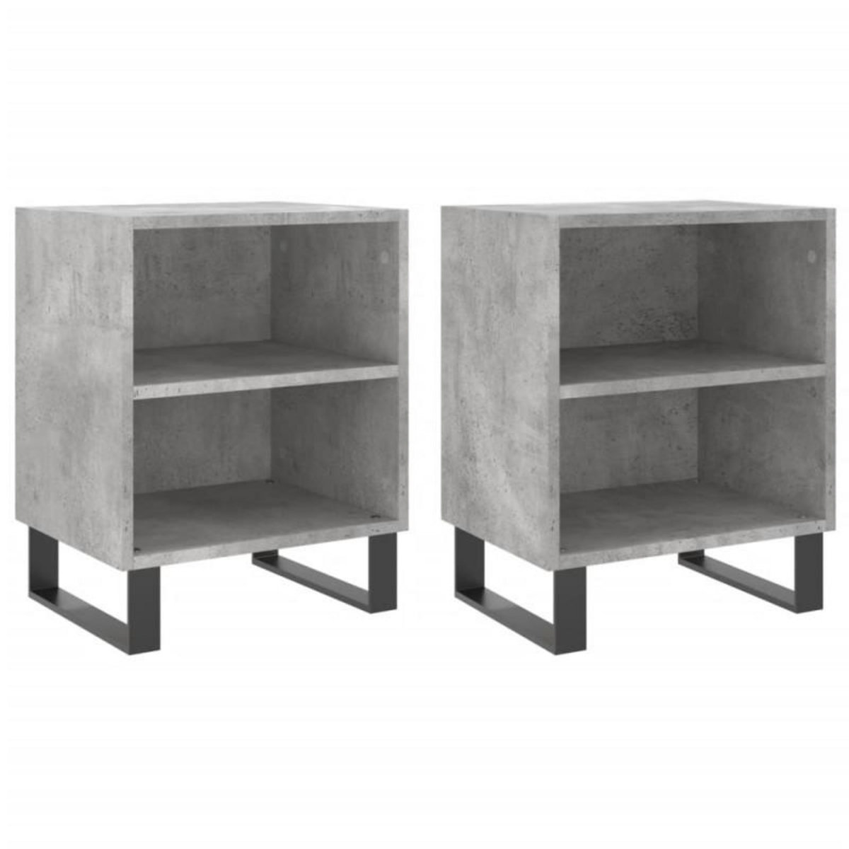 VIDAXL Tables de chevet 2 pcs gris béton 40x30x50 cm bois d ingénierie