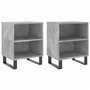Voir la diapositive 2 : VIDAXL Tables de chevet 2 pcs gris béton 40x30x50 cm bois d ingénierie