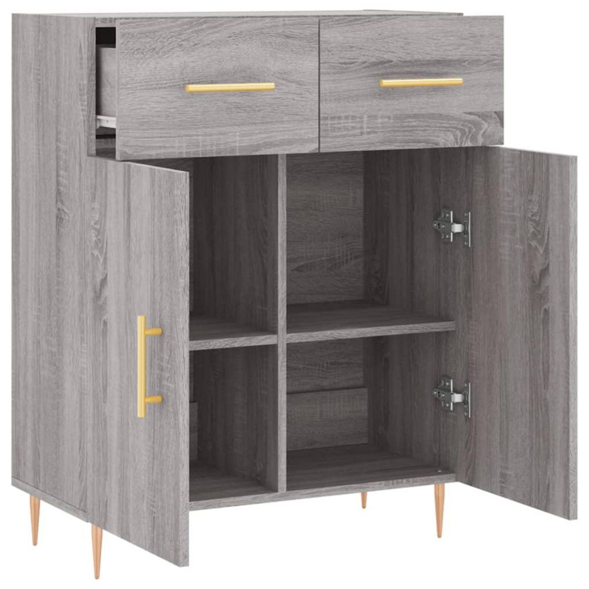 VIDAXL Buffet sonoma gris 69,5x34x90 cm bois d'ingenierie
