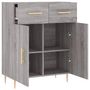 Voir la diapositive 5 : VIDAXL Buffet sonoma gris 69,5x34x90 cm bois d'ingenierie