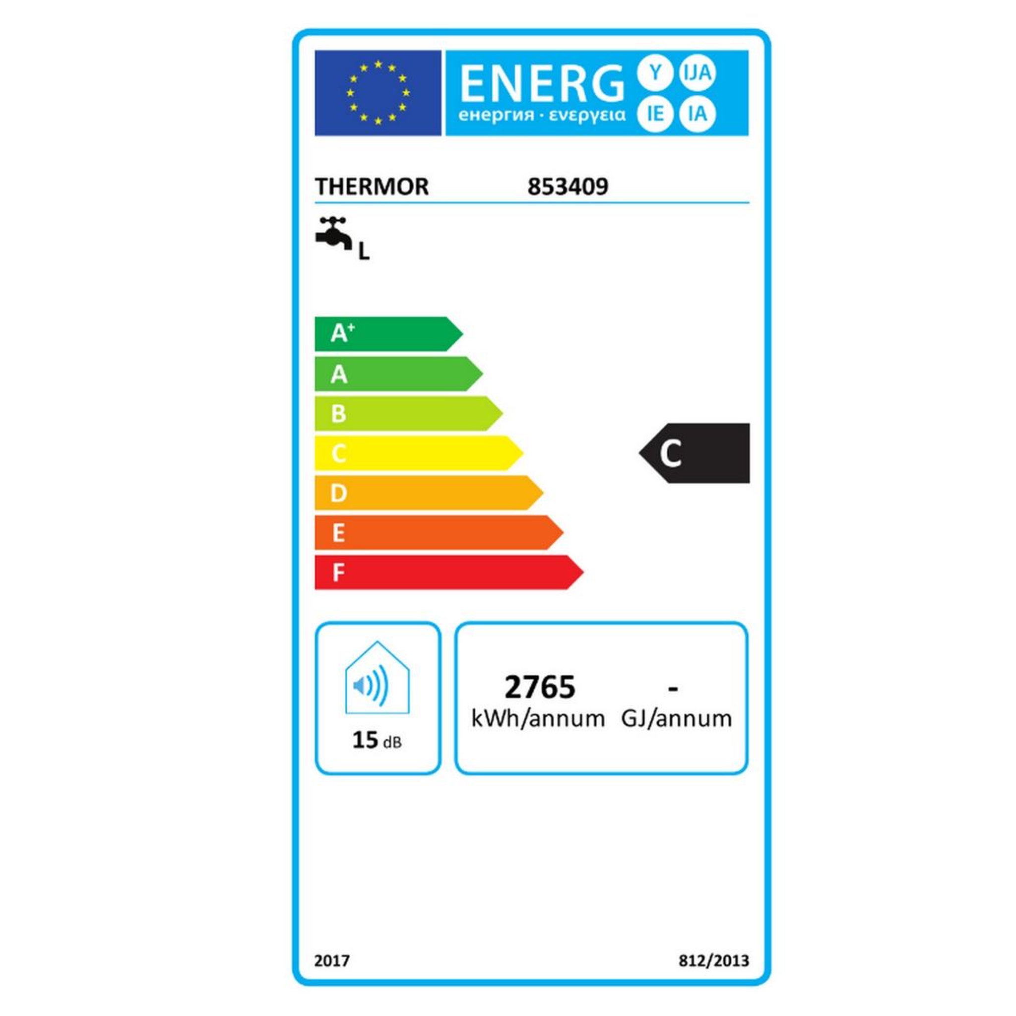 Voir la diapositive 3 : Thermor Chauffe-eau électrique horizontal mural 100l - 853409
