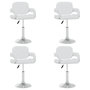 Voir la diapositive 1 : VIDAXL Chaises pivotantes a manger lot de 4 Blanc Similicuir