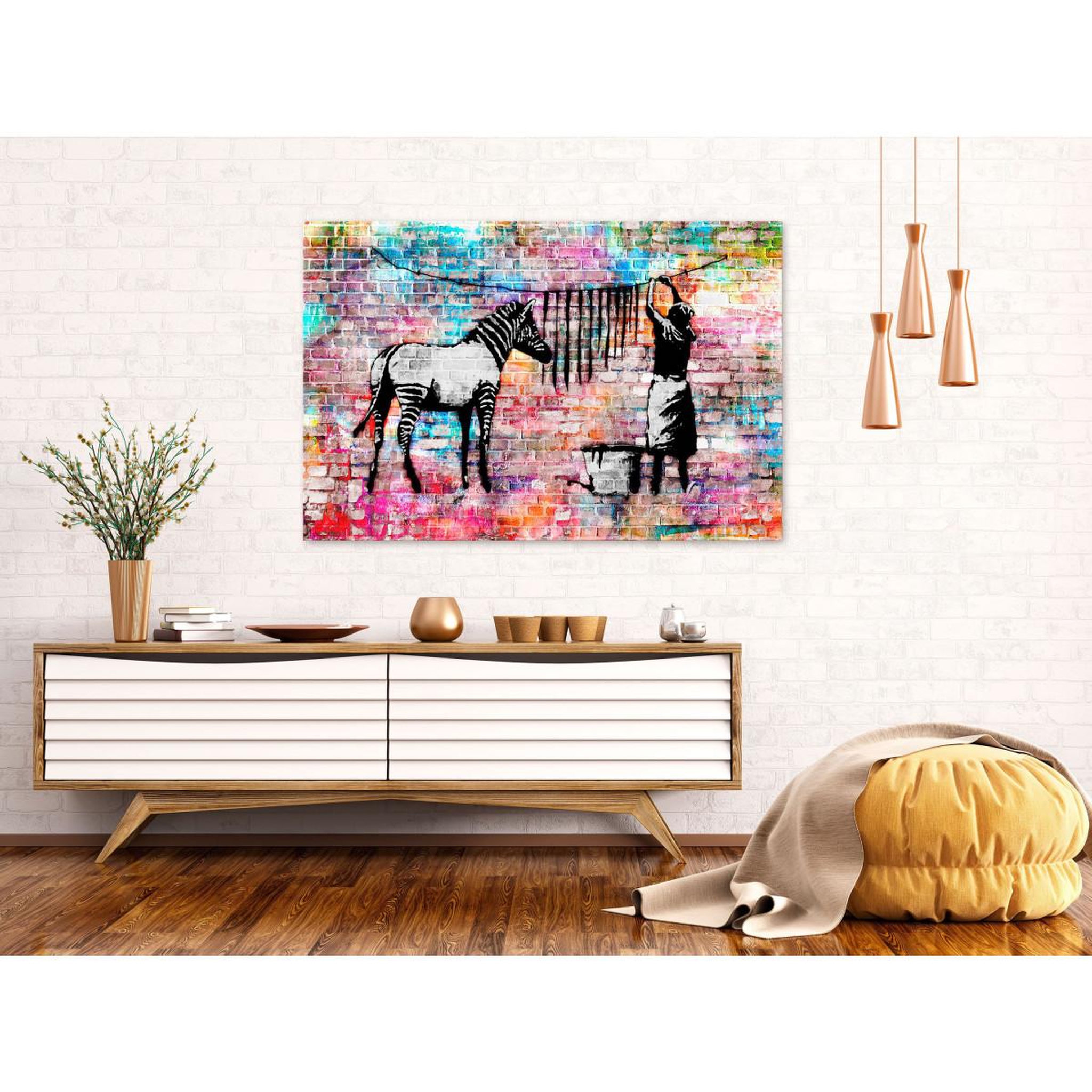 Voir la diapositive 2 : Paris Prix Tableau imprimé  colourful washing wide