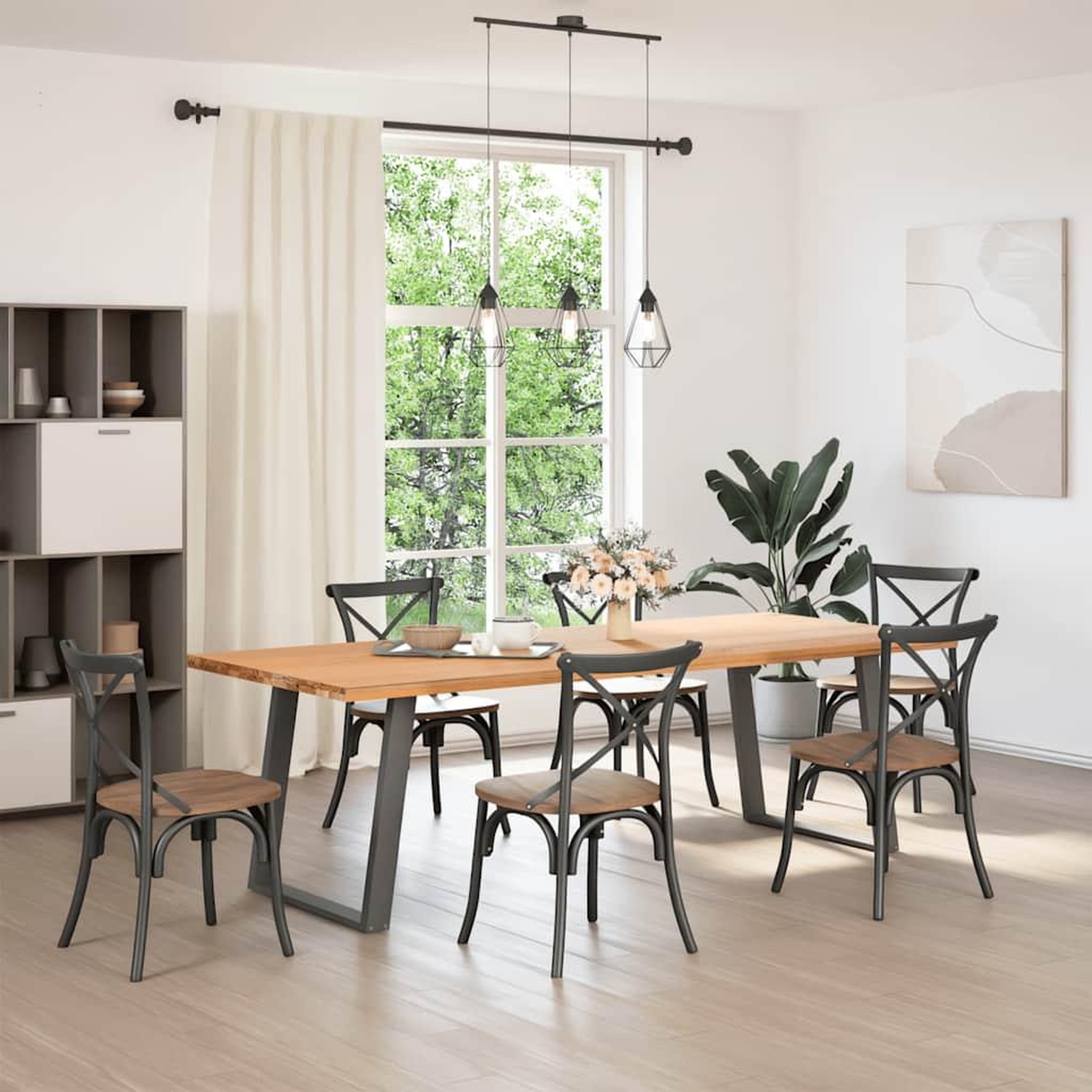 Voir la diapositive 3 : VIDAXL Pieds de table a manger forme de U 2 pcs 70x(72-73) cm acier