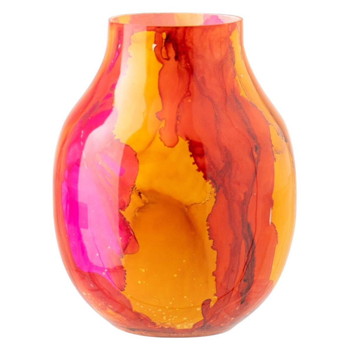 Paris Prix Photophore Déco en Verre  Rio  20cm Orange