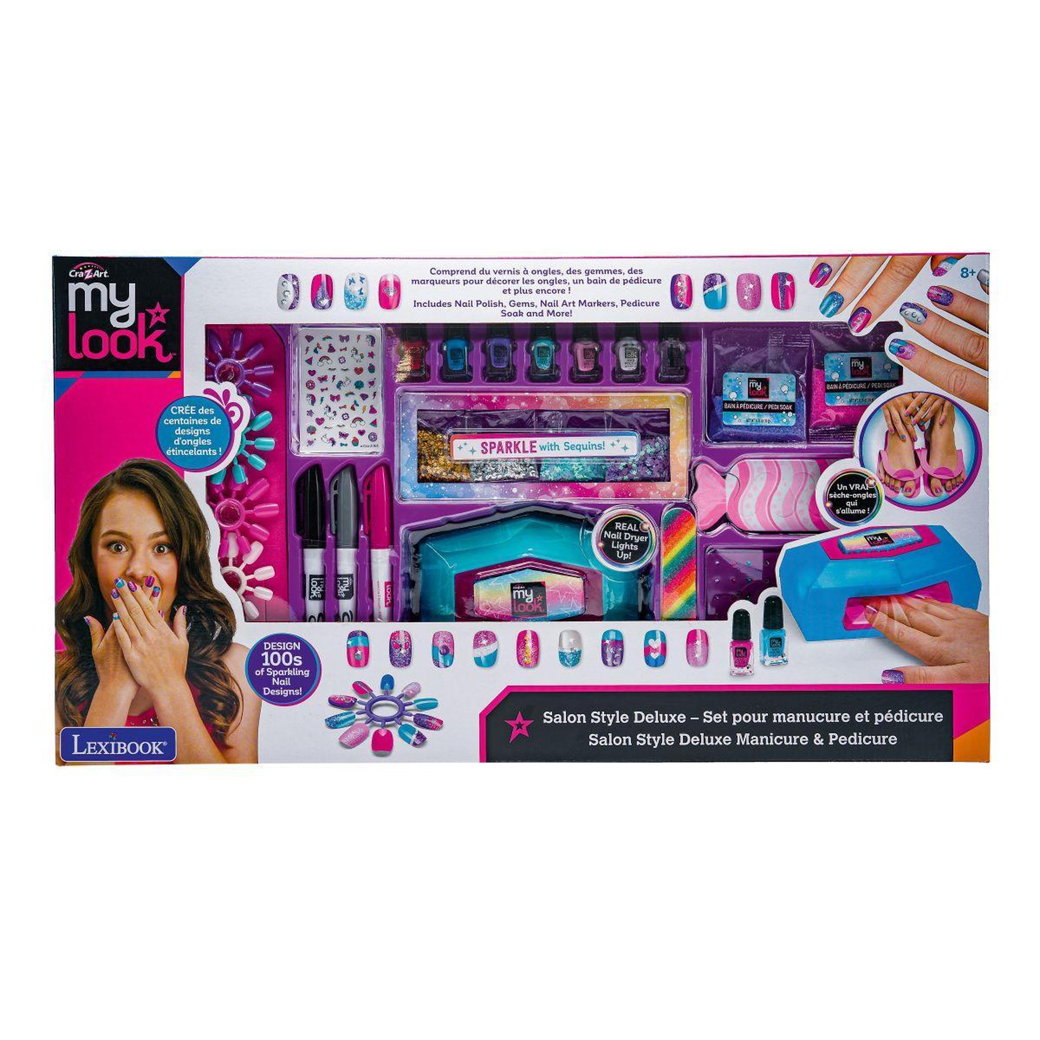 Voir la diapositive 3 : Lexibook Salon Style Deluxe – Set pour manucure et pédicure