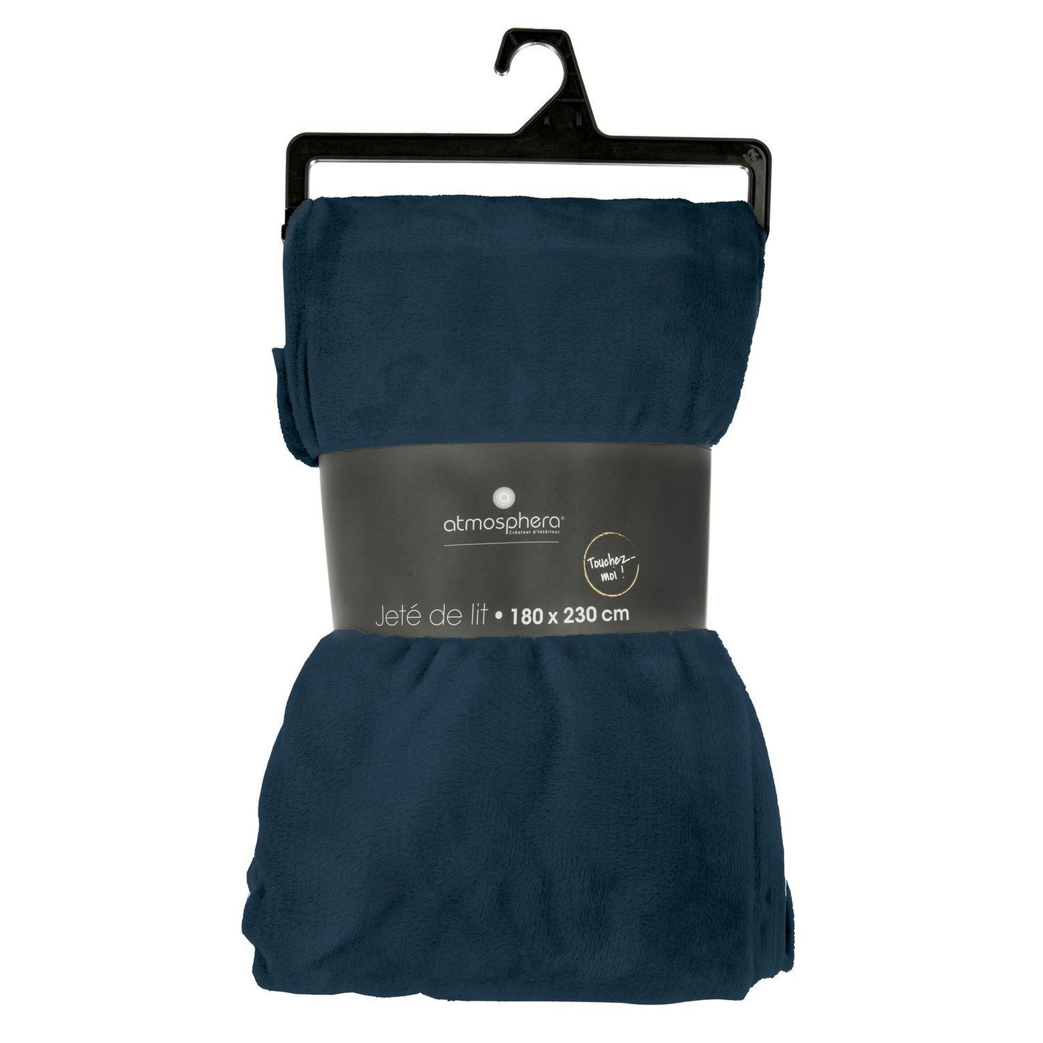 Voir la diapositive 3 : ATMOSPHERA Grand Plaid en flanelle uni