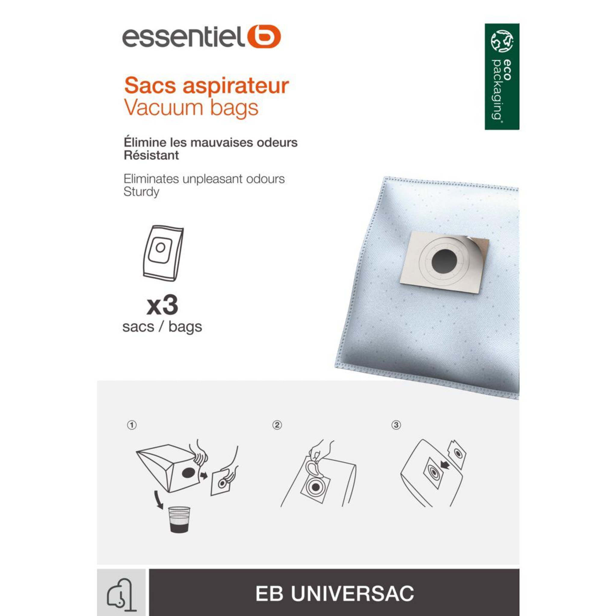 Voir la diapositive 1 : ESSENTIEL B Sac aspirateur EB UNIVERSAC