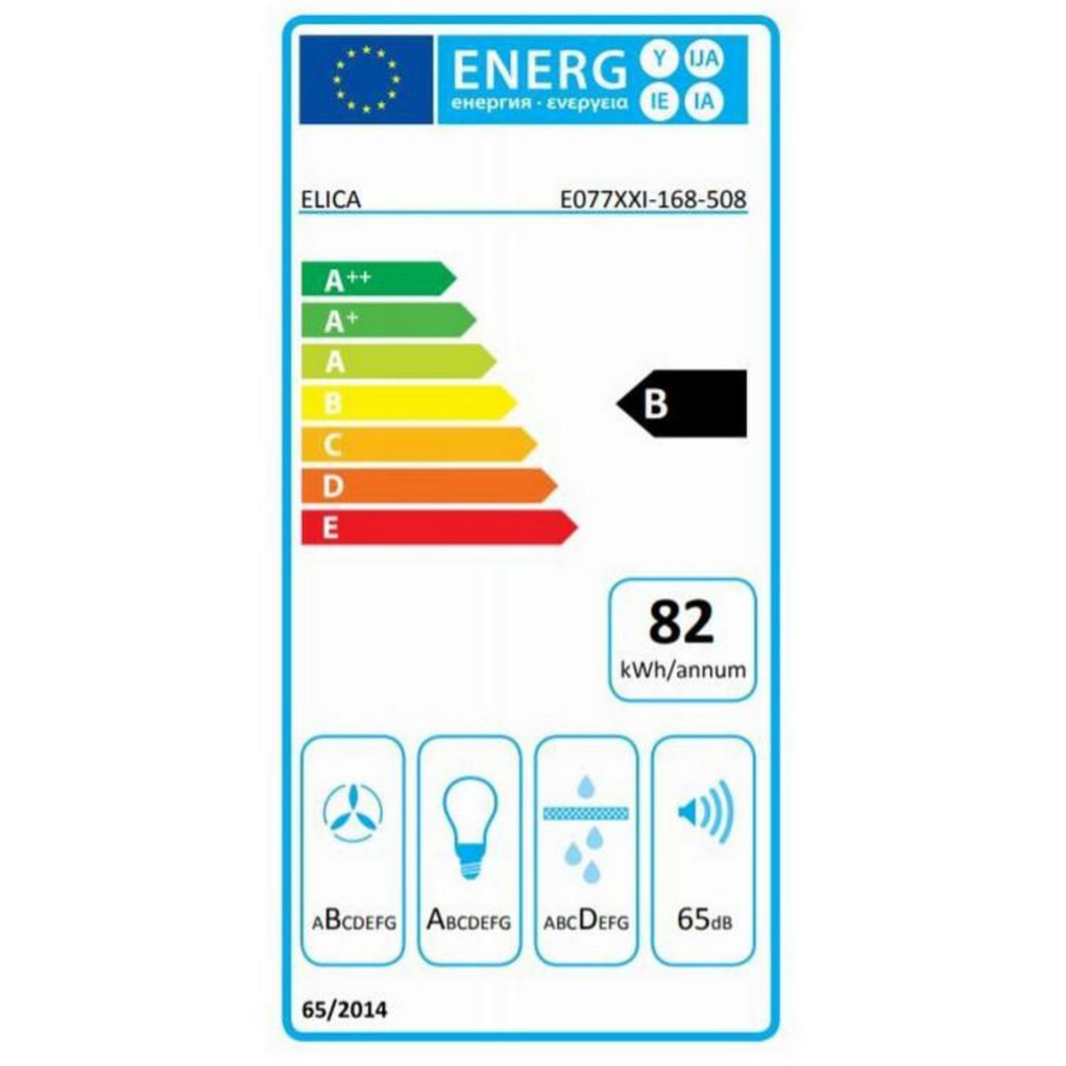 ELICA Hotte décorative inclinée 90cm 603m3/h - prf0147738
