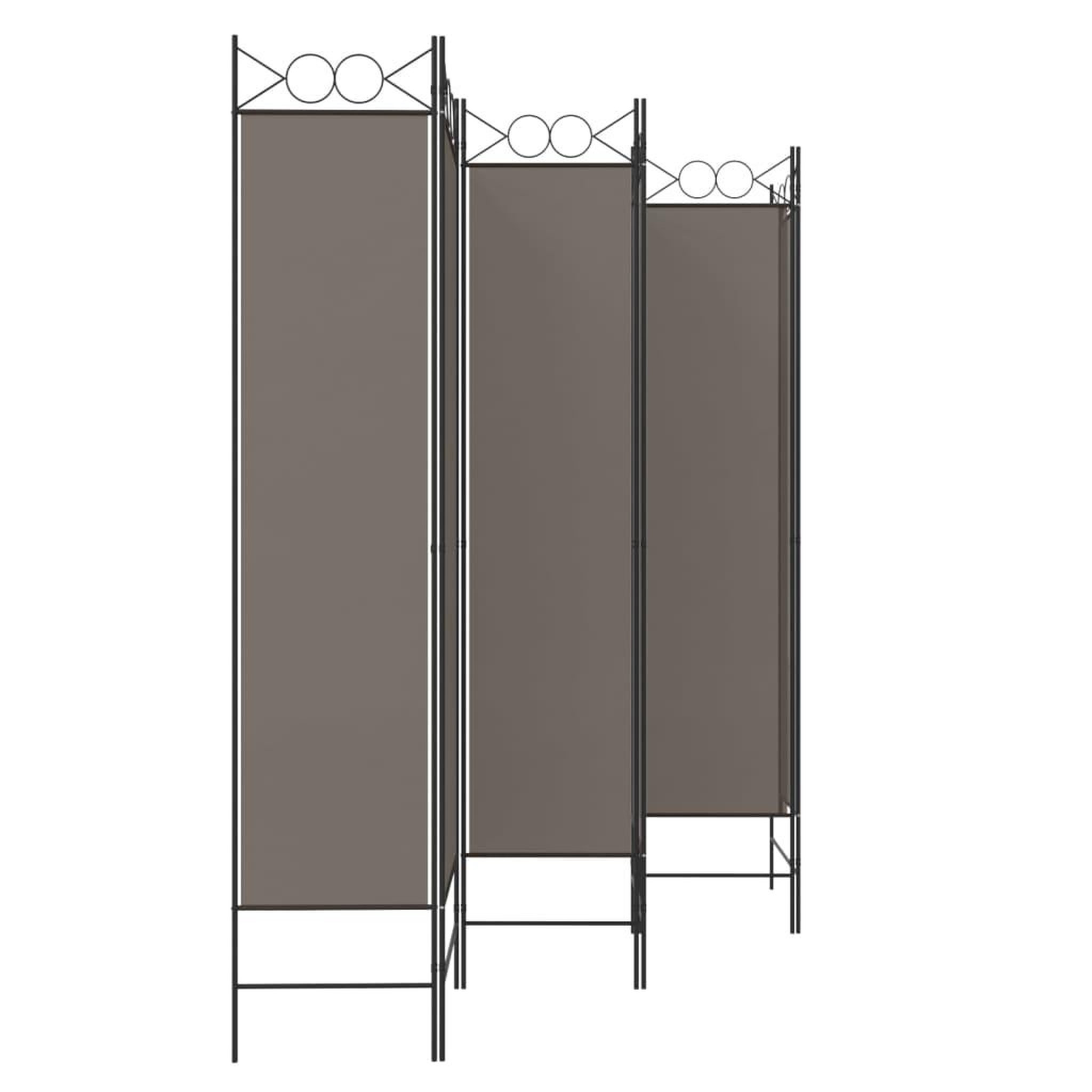 Voir la diapositive 5 : VIDAXL Cloison de separation 6 panneaux Anthracite 240x220 cm Tissu