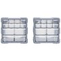 Voir la diapositive 2 : VIDAXL Organisateurs multi-tiroirs avec 12 tiroirs 2 pcs 26,5x16x26 cm