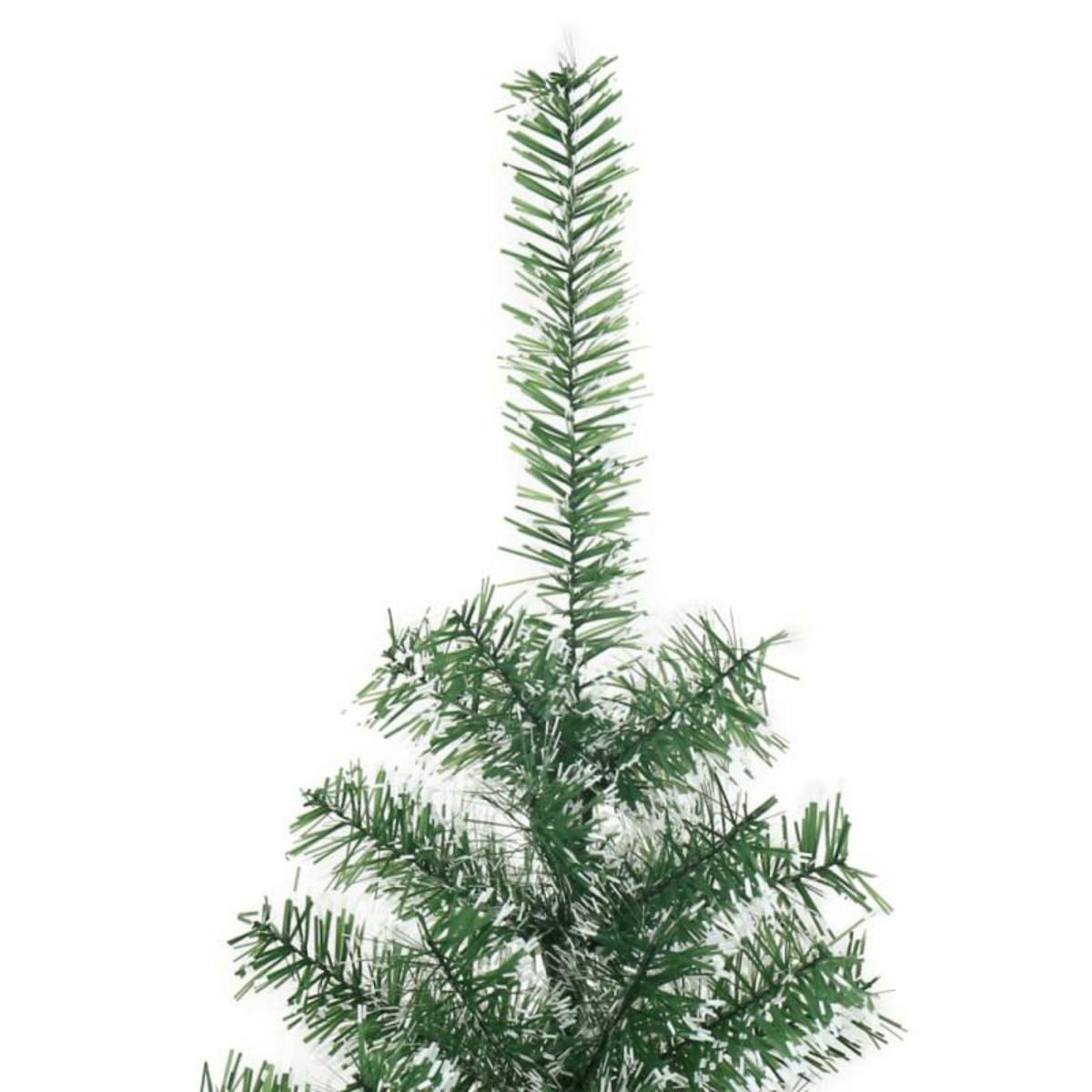 VIDAXL Sapin de Noël artificiel avec neige floquée vert 210 cm