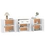 Voir la diapositive 4 : VIDAXL Buffets 3 pcs Blanc Bois d'ingenierie
